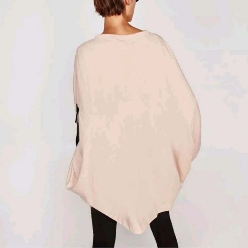 Zara Oversized Tie Sleeve Lagenlook Sweatshirt